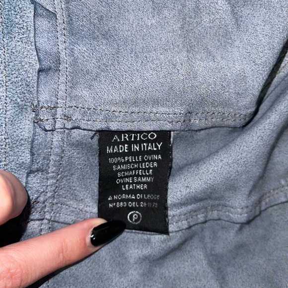 Luxury Artico blue leather jacket! Authentic! - Picture 3 of 5